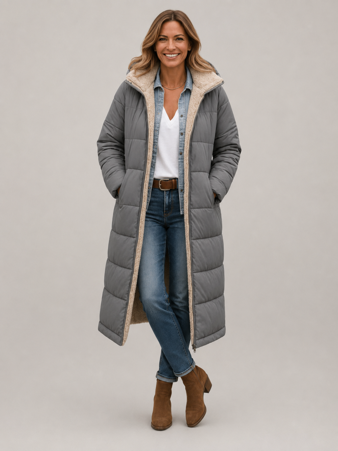 Hooded Longline Black Puffer Jacket | Ultra Warm & Lightweight Winter Coat for Women 5