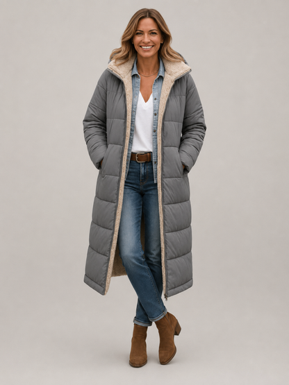 Hooded Longline Black Puffer Jacket | Ultra Warm & Lightweight Winter Coat for Women 5