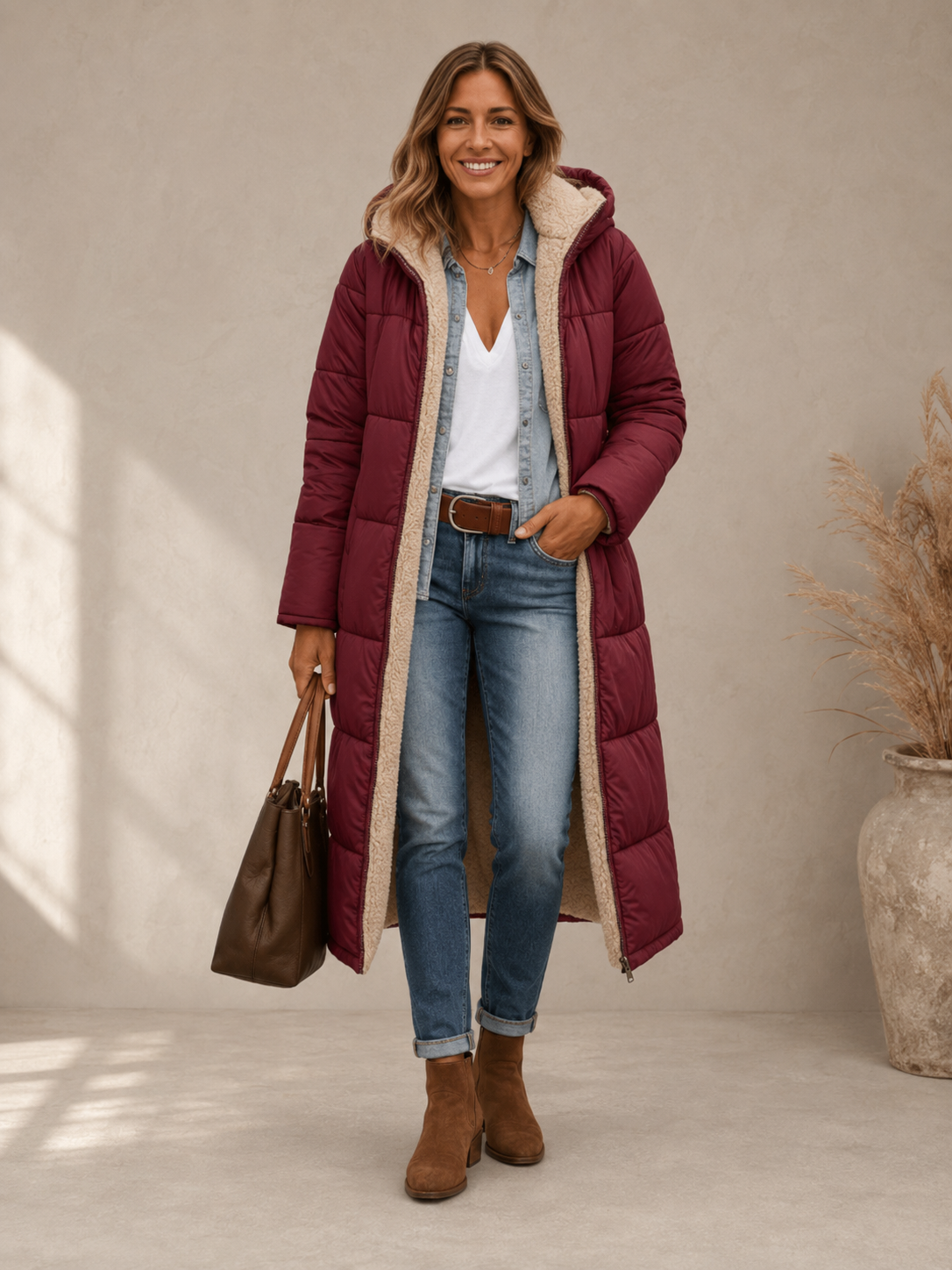 Hooded Longline Black Puffer Jacket | Ultra Warm & Lightweight Winter Coat for Women 7