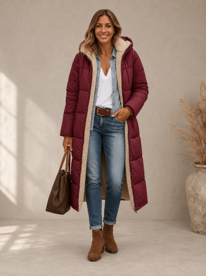 Hooded Longline Black Puffer Jacket | Ultra Warm & Lightweight Winter Coat for Women 7