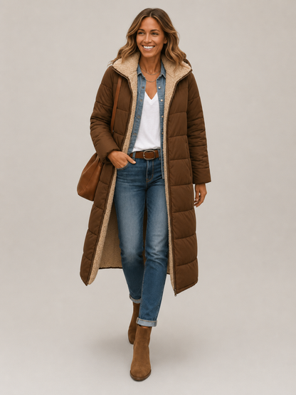 Hooded Longline Black Puffer Jacket | Ultra Warm & Lightweight Winter Coat for Women 8