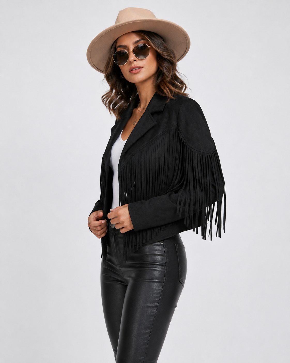 Womens Fringe Leather Jacket 9