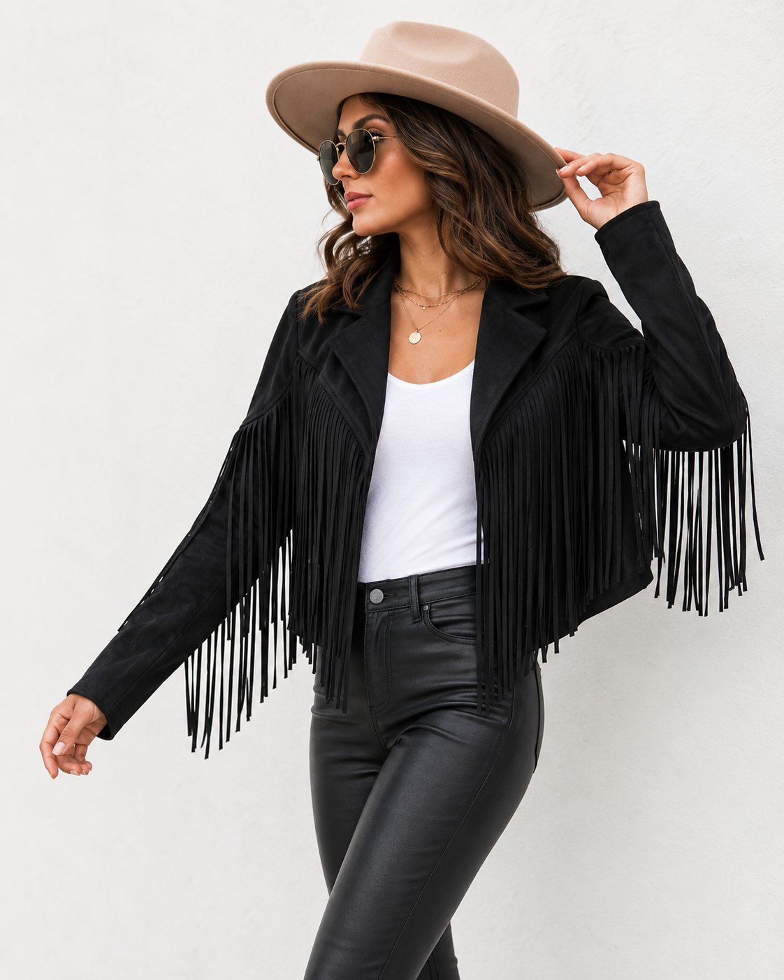 Womens Fringe Leather Jacket 10