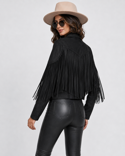 Womens Fringe Leather Jacket 11
