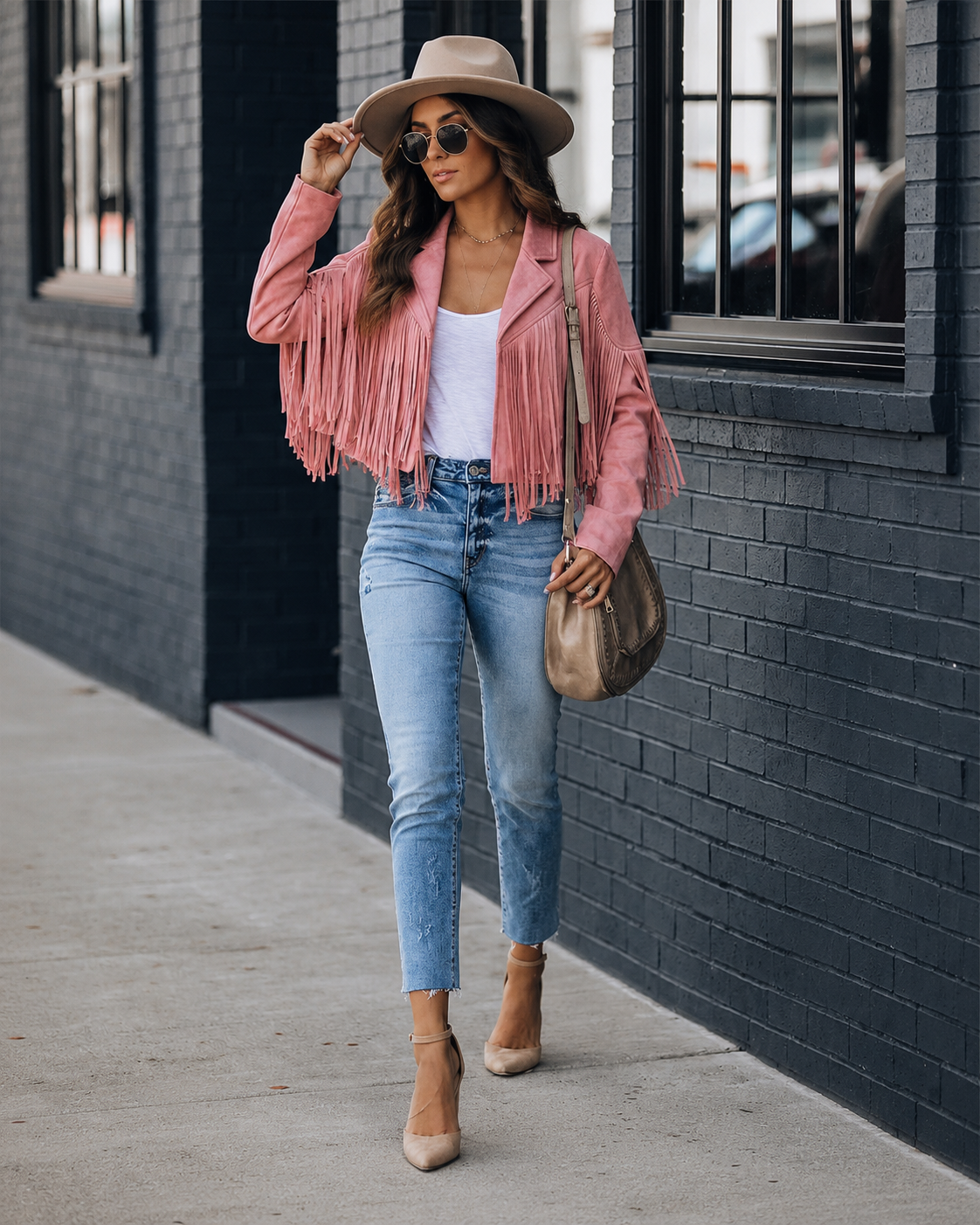 Womens Fringe Leather Jacket 8