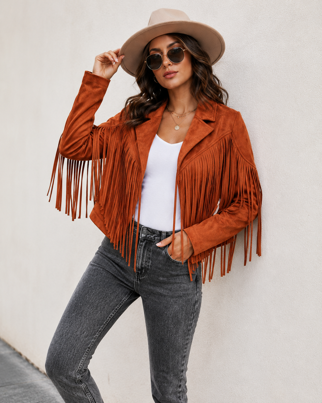 Womens Fringe Leather Jacket 5