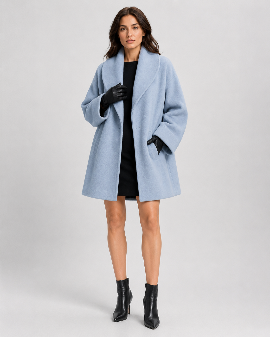 Womens Long Blend Winter Coat 8