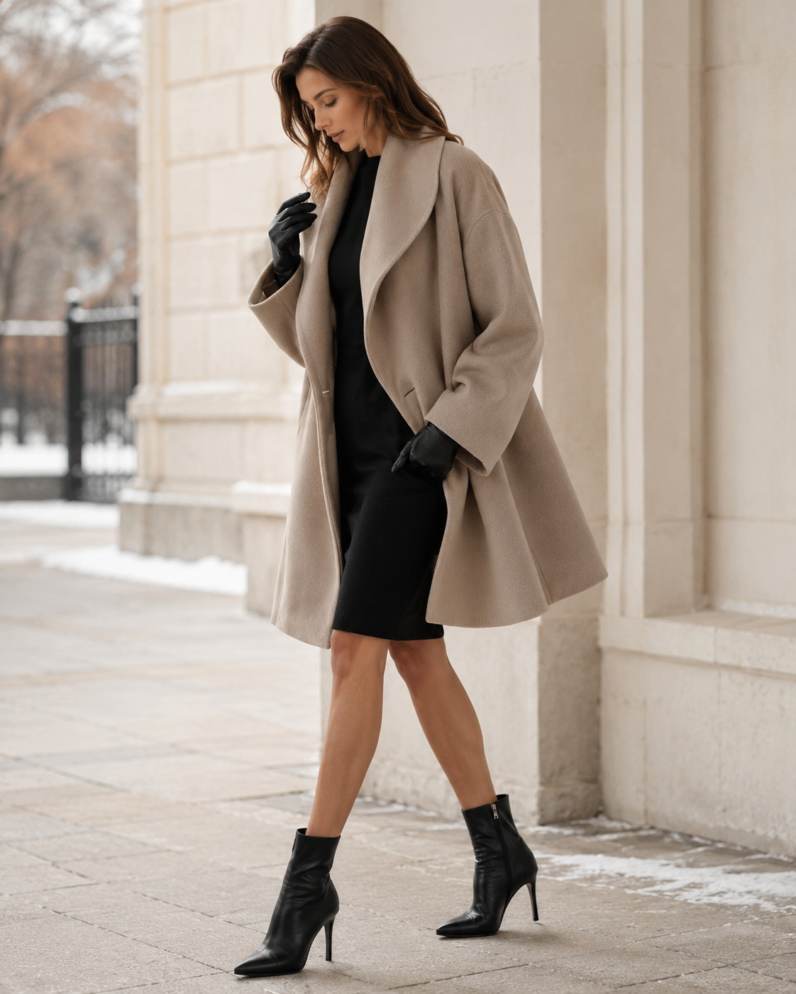 Womens Long Blend Winter Coat 4