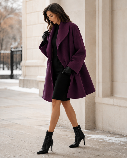 Womens Long Blend Winter Coat 1