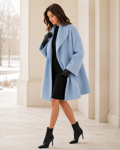 Womens Long Blend Winter Coat 3