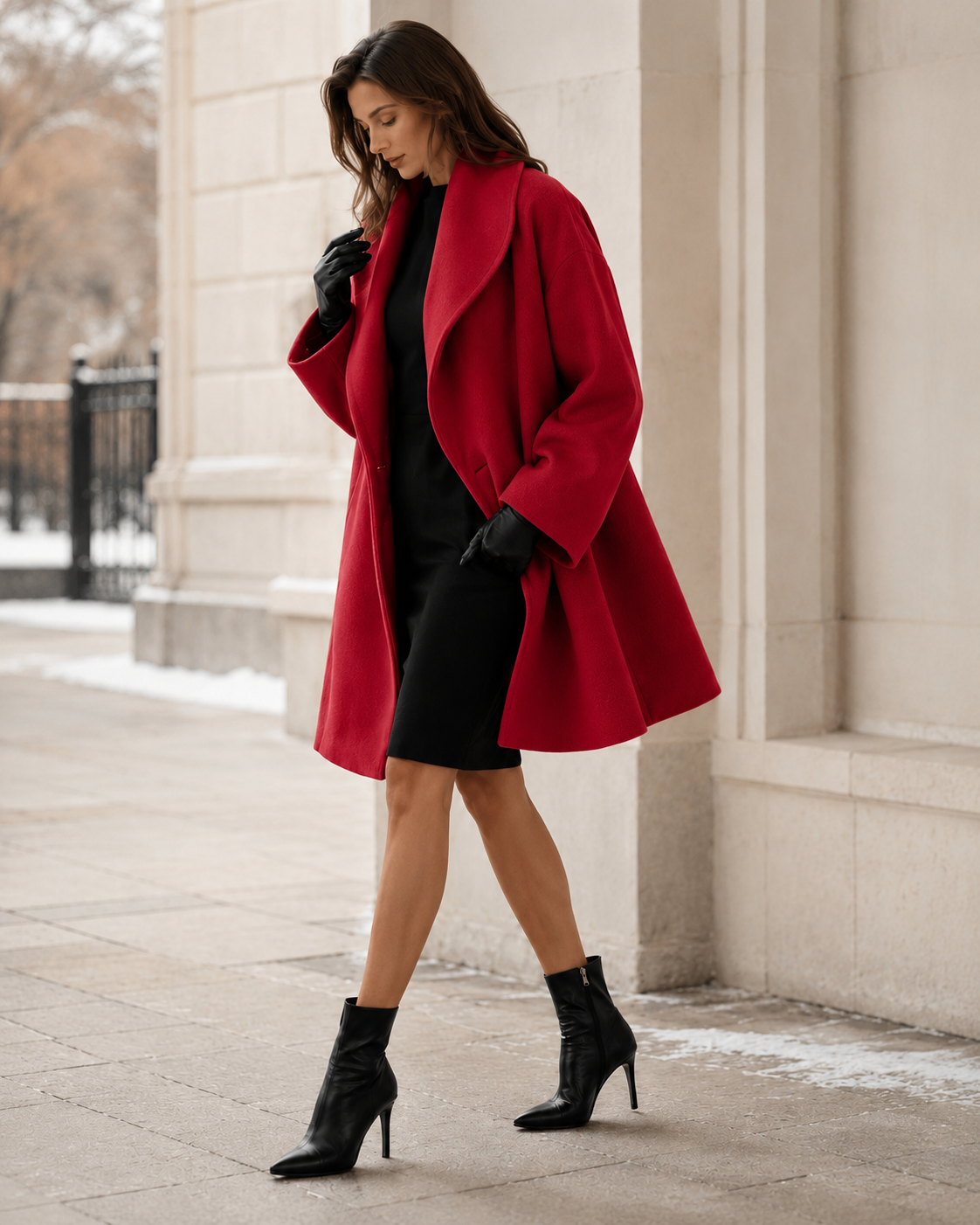 Womens Long Blend Winter Coat 6
